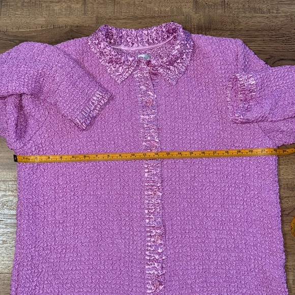 RAFAEL Lavender Textured Blouse - Picture 5 of 8